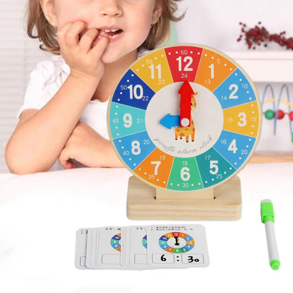 Đồ chơi cho bé 4 tuổi đồng hồ gỗ