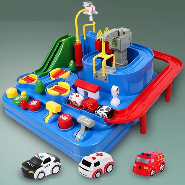 kho sỉ đồ chơi montessori Đường đua ô tô hỗ trợ trẻ tăng sự tư duy, tập trung quan sát sự vật