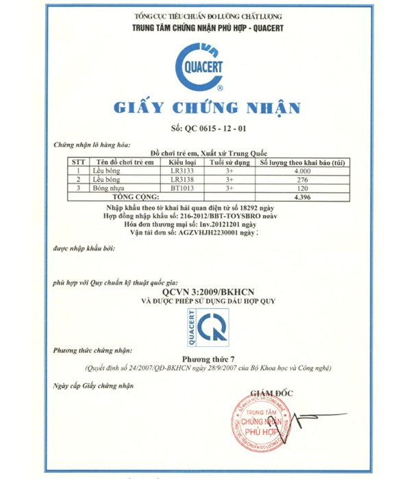 chứng nhận hợp quy đồ chơi trẻ em Nắm rõ quy trình chứng nhận hợp quy đối với đồ chơi trẻ em